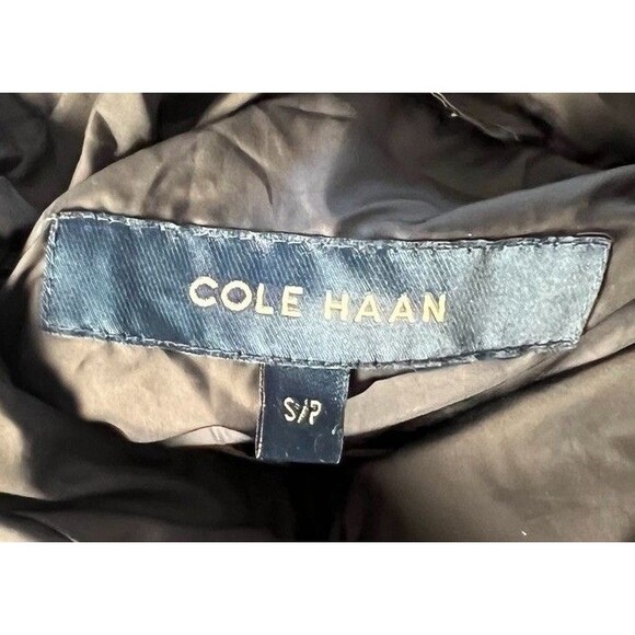 COLE HAAN LONG DOWN COAT JACKET WOMENS SMALL PETITE NAVY PARKA LONG JACKET - Picture 6 of 14